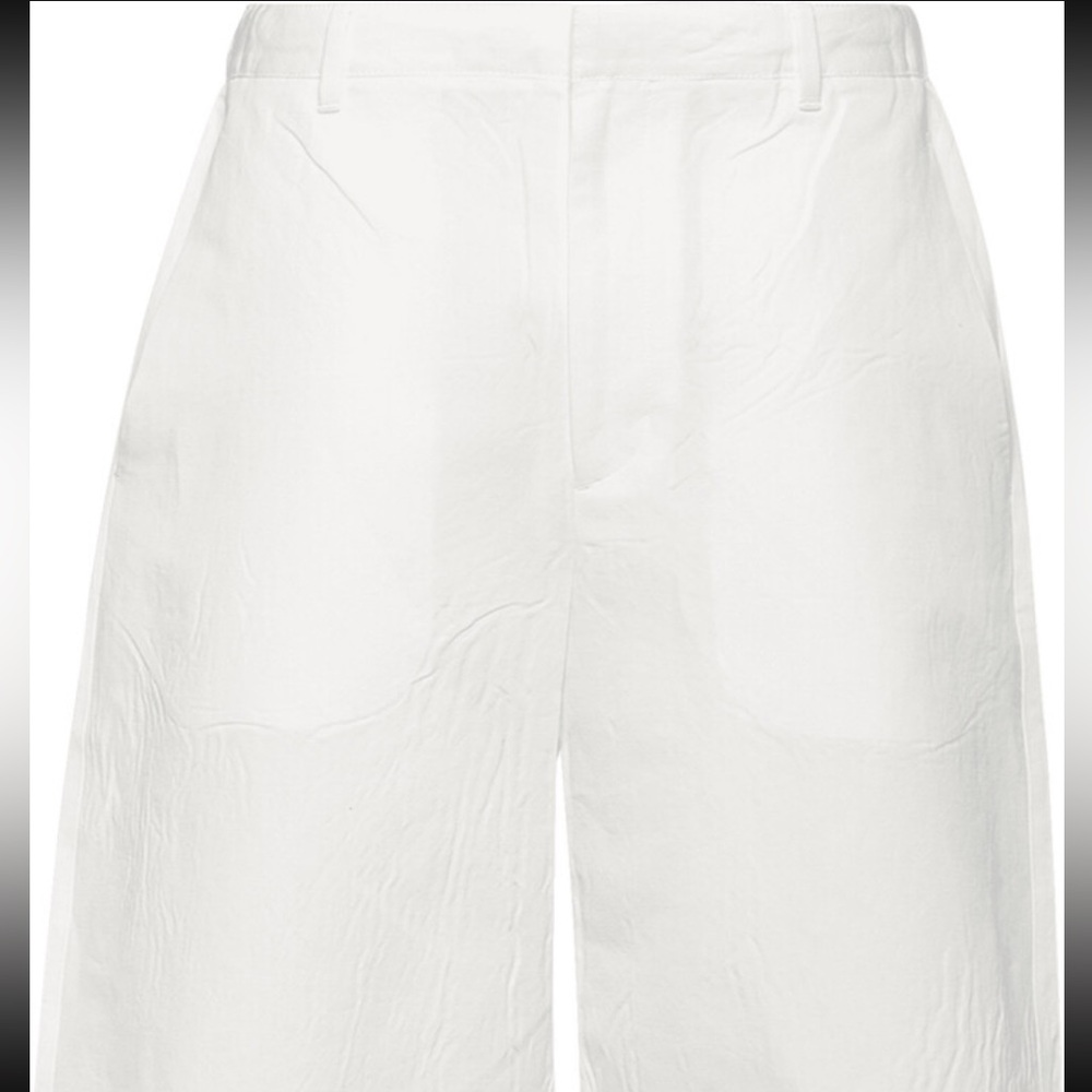 prada men linen bermuda elasticized waistband shorts - Picture 6 of 7